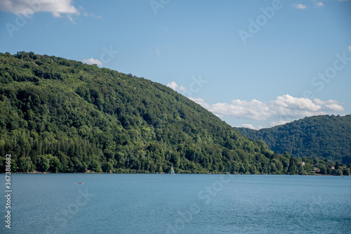 A cristal water lake in a summer day