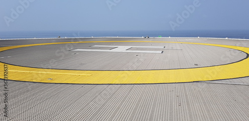 view of the helideck on the vessel 