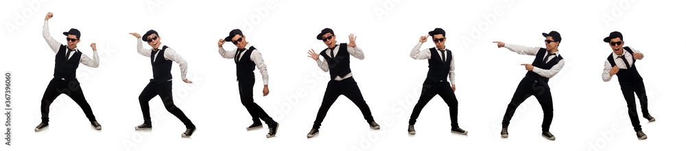 Funny young man isolated on white Funny young man isolated on white