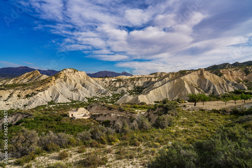 The Badlands of Abanilla and Mahoya near Murcia in Spain