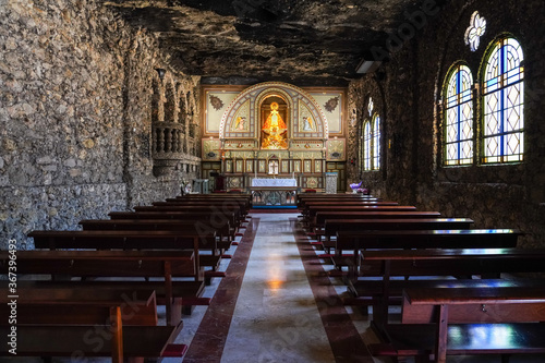 Interior of the Sanctuary of Hope in Calasparra  Murcia region in Spain