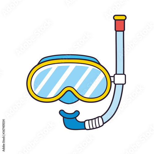 Scuba diving mask and snorkel