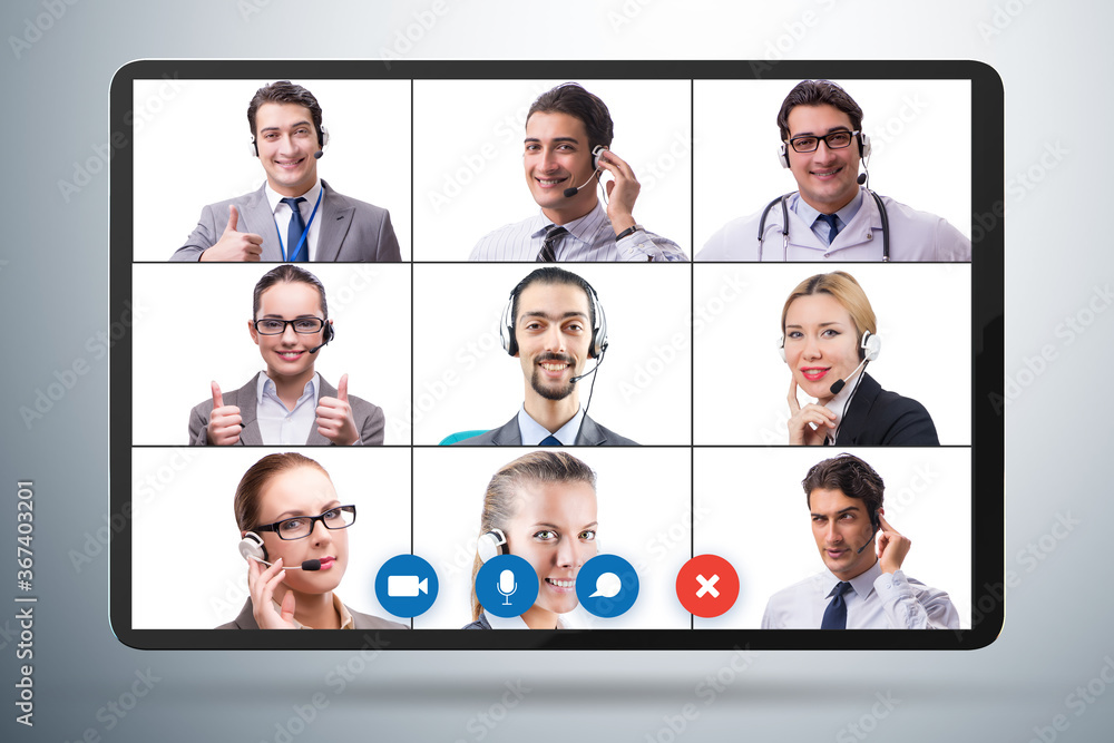 Concept of virtual collaboration through videoconferencing Concept of virtual collaboration through videoconferencing
