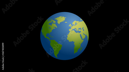 Vector model of Planet Earth on the dark background  