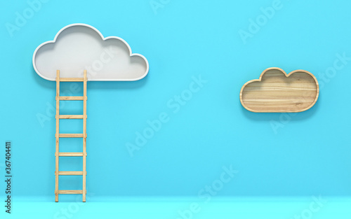 Cloud with ladder 3D