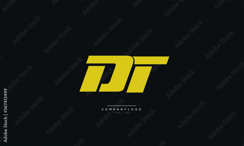DT Letter Business Logo Design Alphabet Icon Vector Symbol