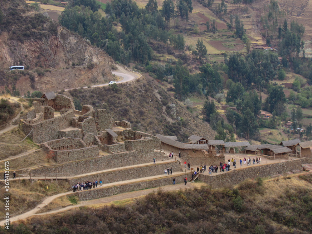 Naklejka premium CUSCO CHINCHERO PISAC