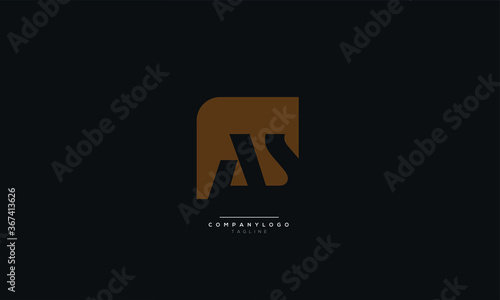 Letter AS Business Logo Design Alphabet Icon Vector Symbol