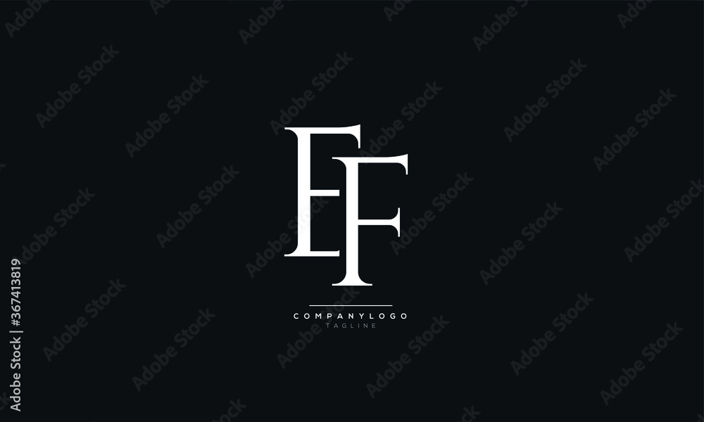 FF EF Letter Business Logo Design Alphabet Icon Vector Symbol