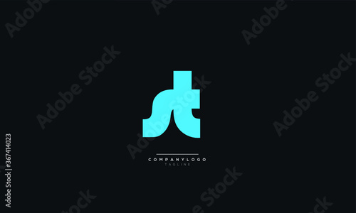 st Letter Business Logo Design Alphabet Icon Vector Symbol