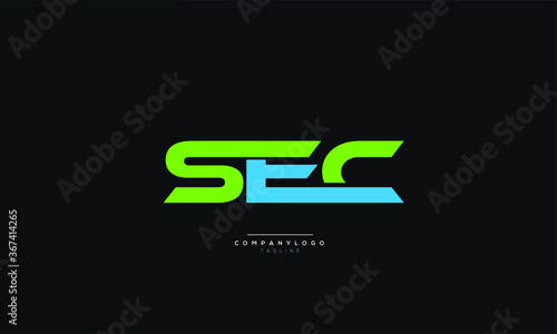 SEC Letter Business Logo Design Alphabet Icon Vector Symbol