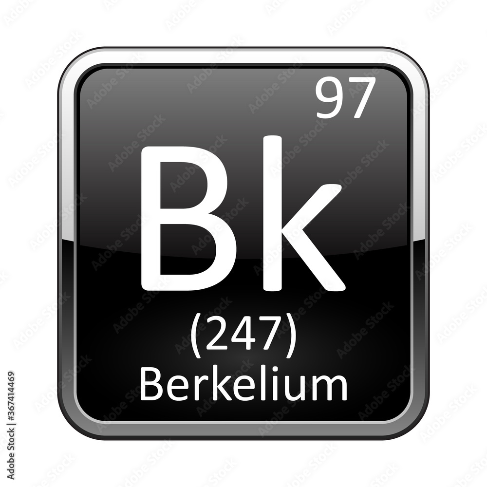 The periodic table element Berkelium. Vector illustration The periodic table element Berkelium. Vector illustration