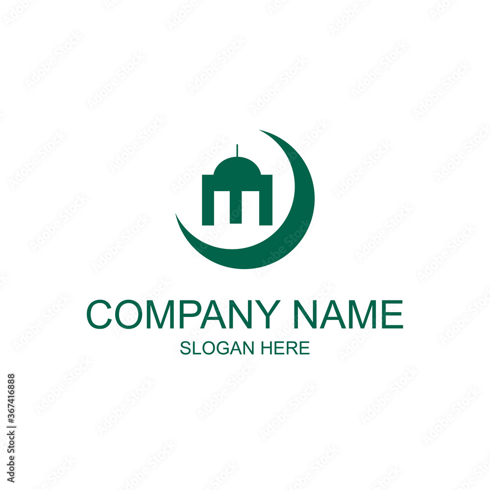 mosque & moon logo mosque & moon logo