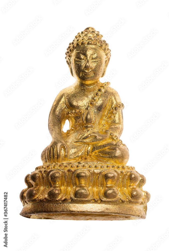 Religious Buddha Amulet Pendant  isolated on white  background.