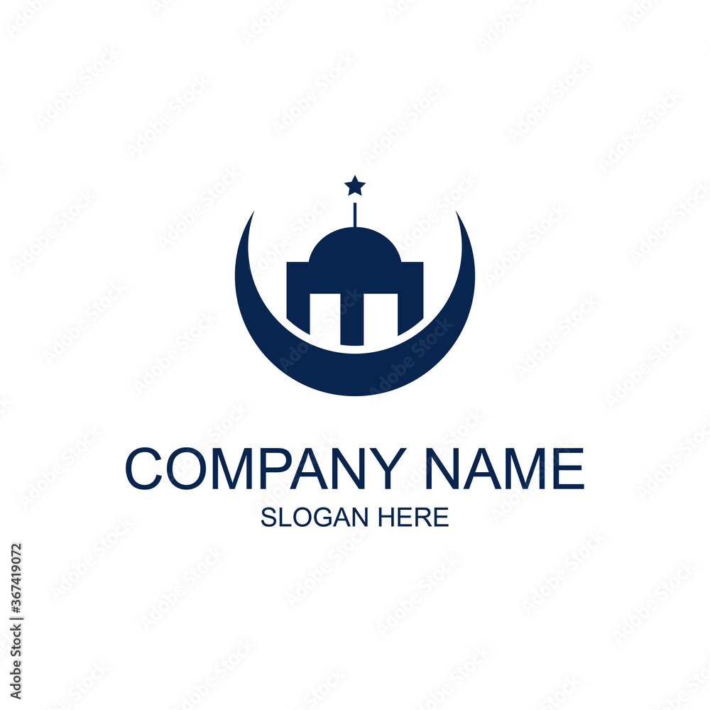 mosque & moon logo mosque & moon logo