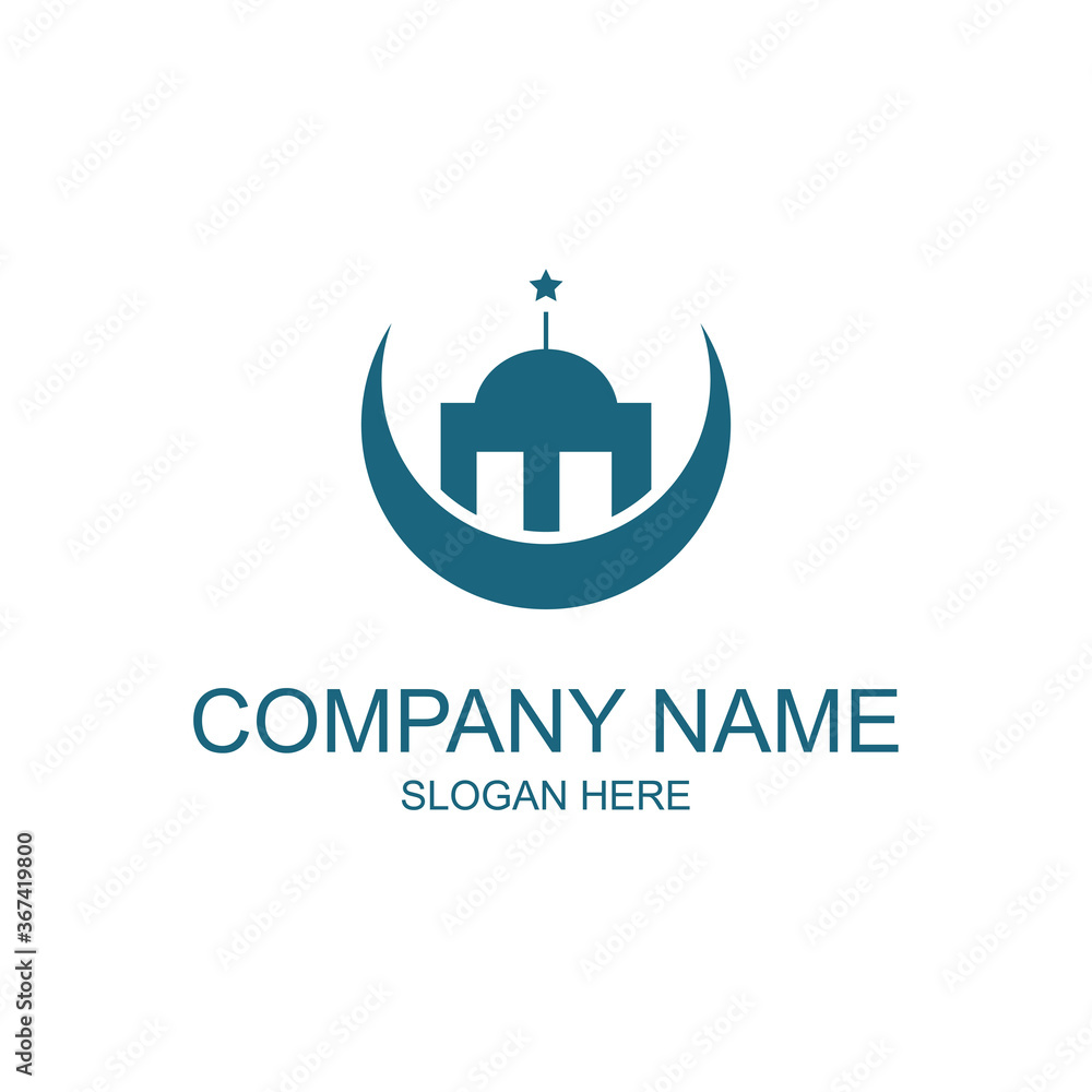 mosque & moon logo mosque & moon logo