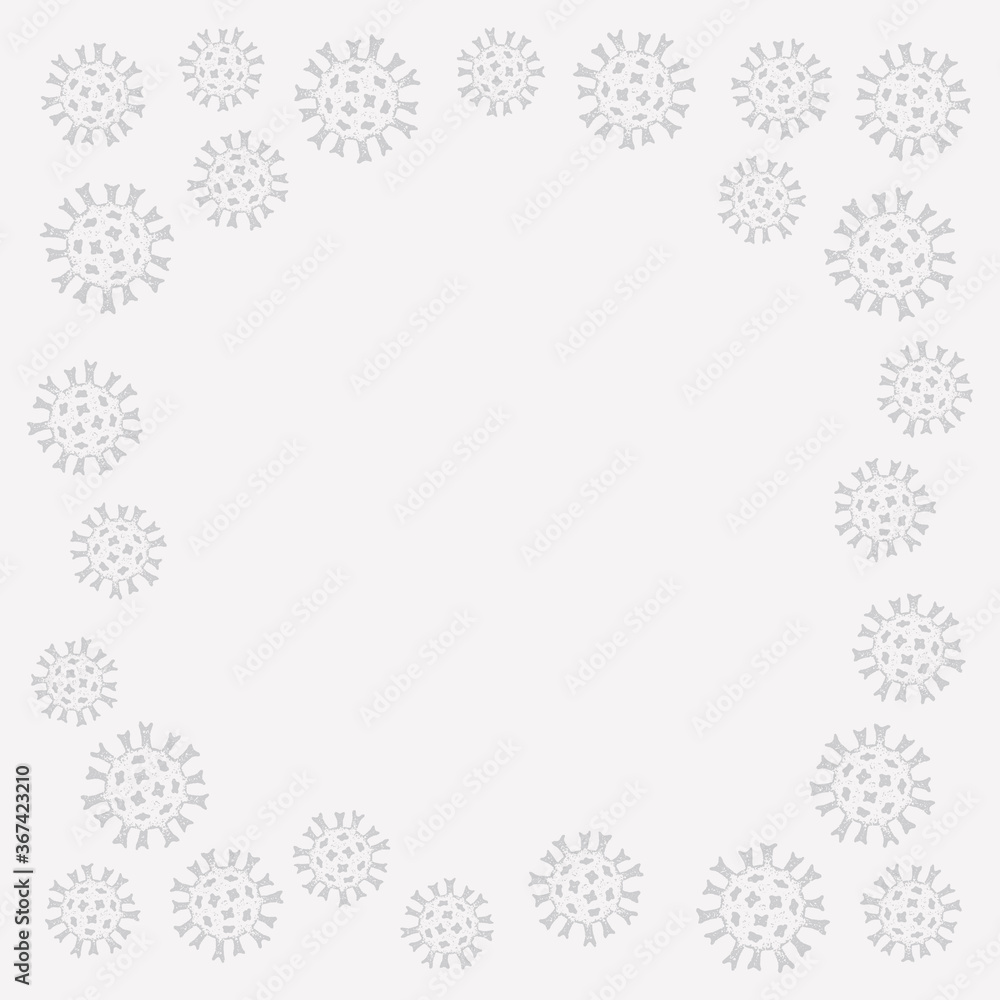 Light grey vector background with coronavirus shapes