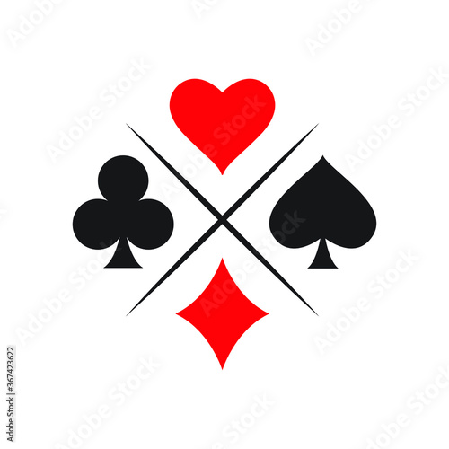 playing card casino icon design isolated on white background