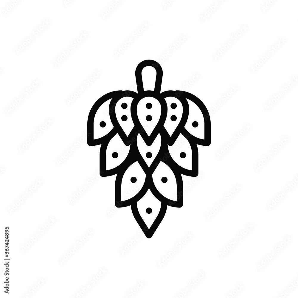 Obraz premium Hop, Beer Icon Logo Vector Isolated. Oktoberfest Icon Set. Editable Stroke and Pixel Perfect.