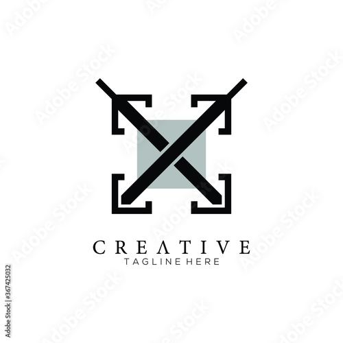 Monogram letter TT logo as same as two sword, unique modern creative clean elegant fashion brands