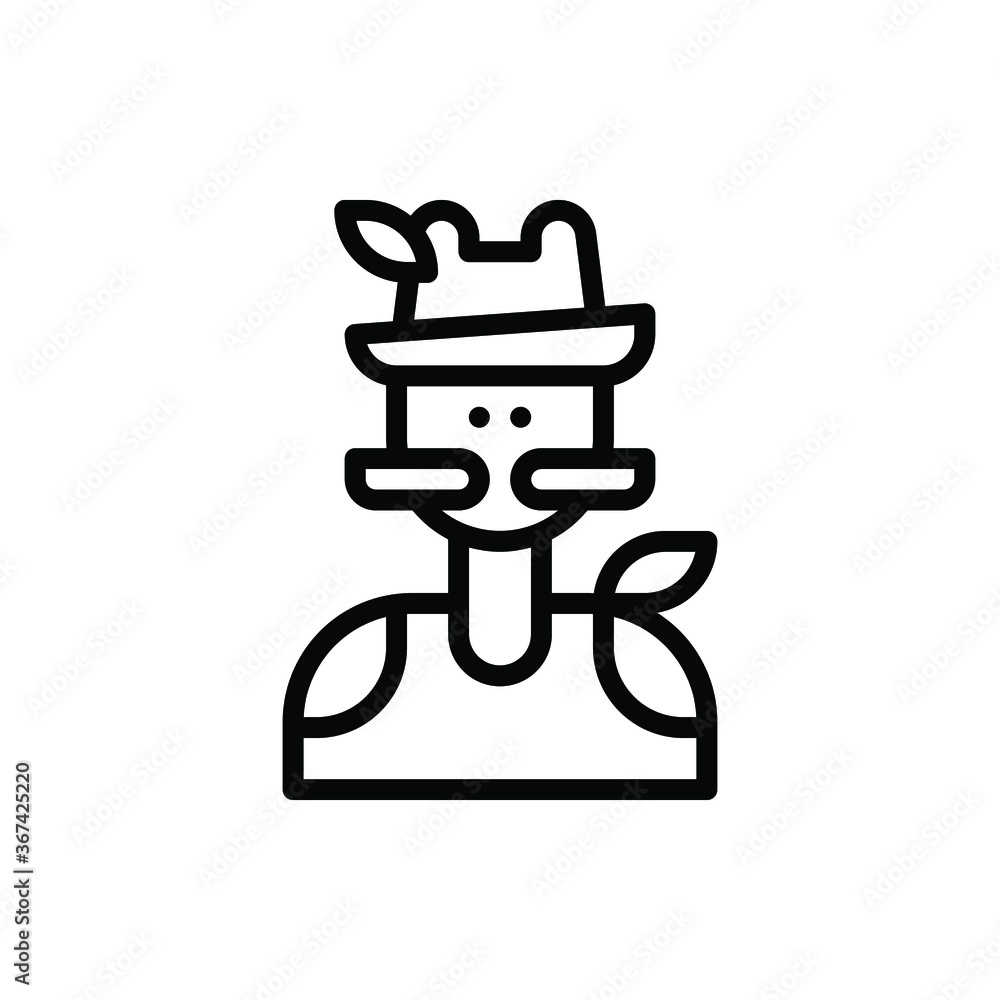 Bavarian Man, Beard Icon Logo Vector Isolated. Oktoberfest Icon Set. Editable Stroke and Pixel Perfect. Bavarian Man, Beard Icon Logo Vector Isolated. Oktoberfest Icon Set. Editable Stroke and Pixel Perfect.