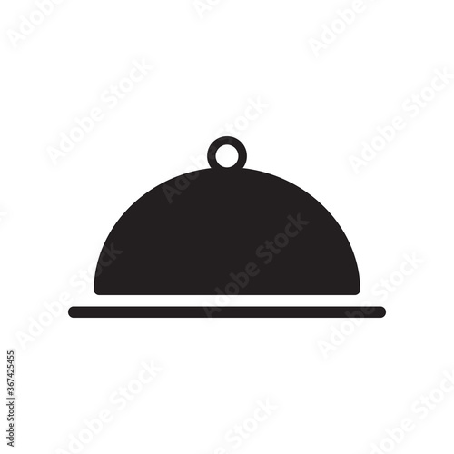 Tray food icon vector illustration. Flat style design.