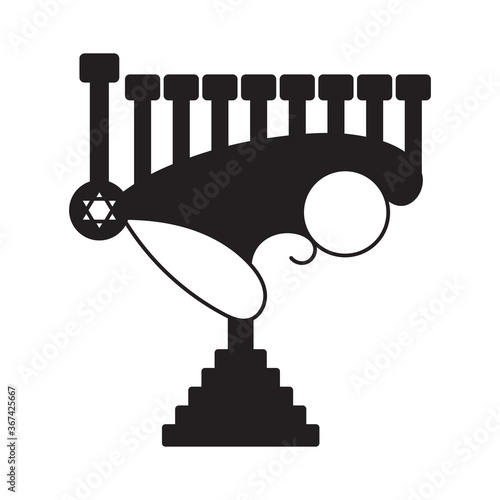 Candle holder / Hanukkah menorah flat vector icon for the apps and website