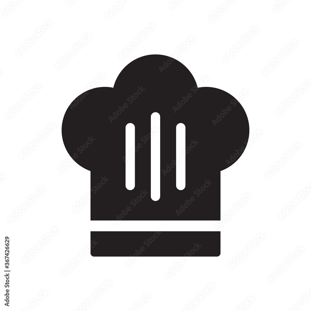 Chef hat icon vector illustration. Flat style design. Chef hat icon vector illustration. Flat style design.