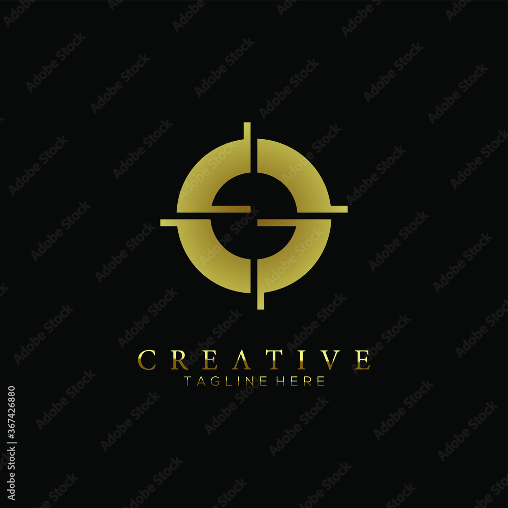 letter G and S logo gold modern creative elegant letter G and S logo gold modern creative elegant
