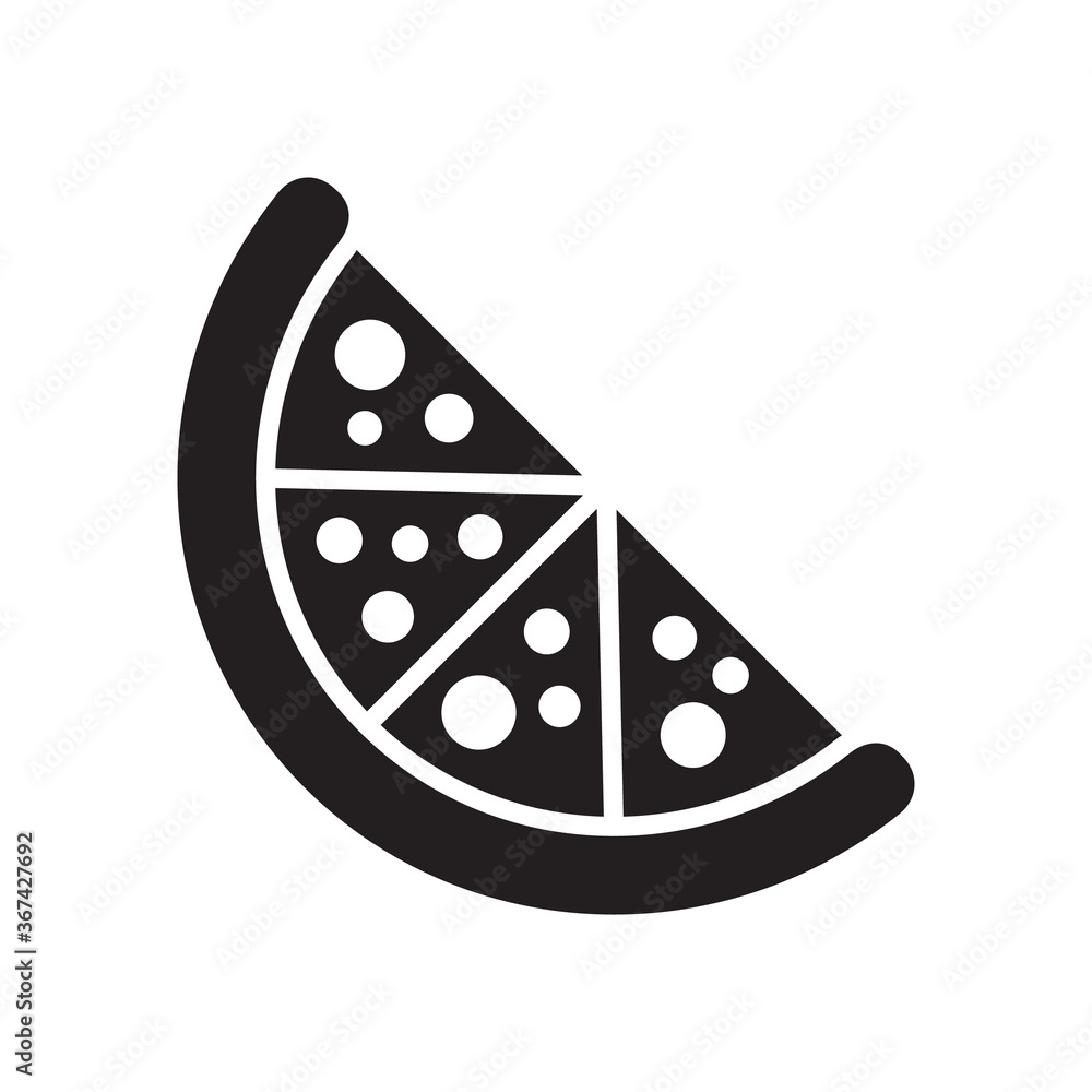 Pizza icon vector illustration. Flat style design. Pizza icon vector illustration. Flat style design.