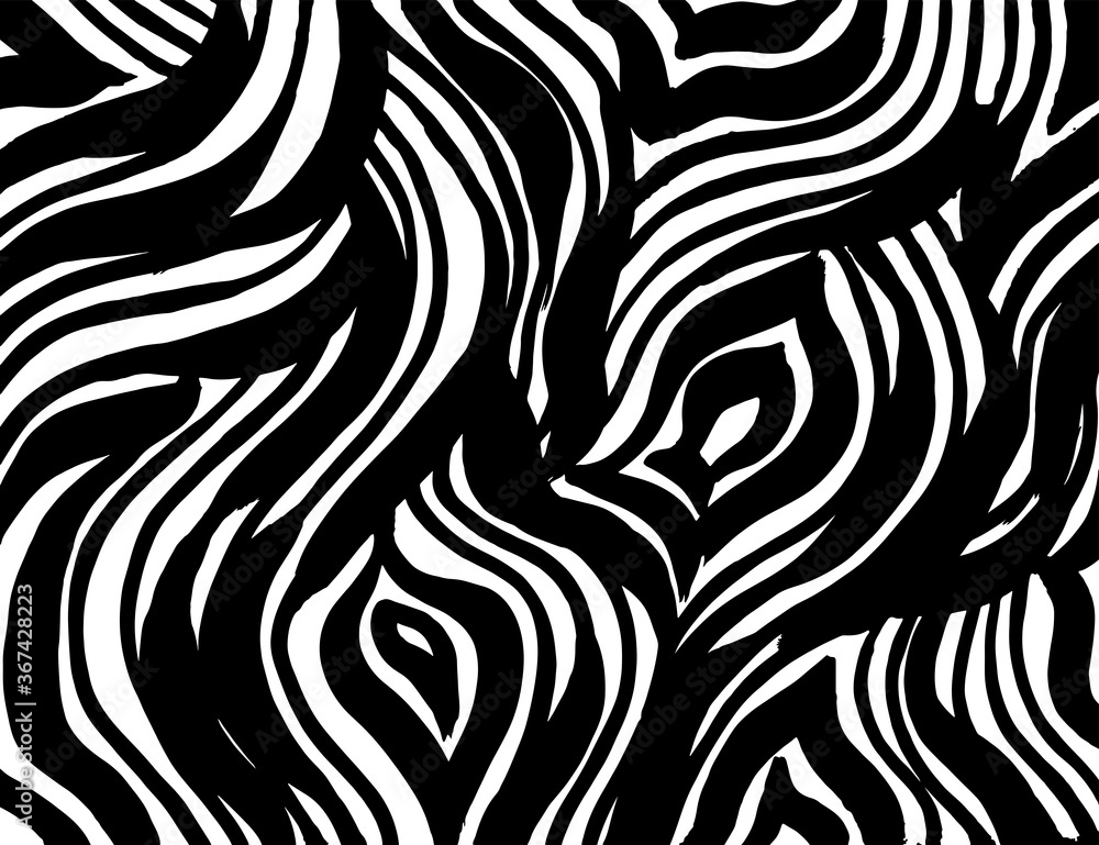Obraz premium White and black vector. Grunge background. Abstract brush pattern.