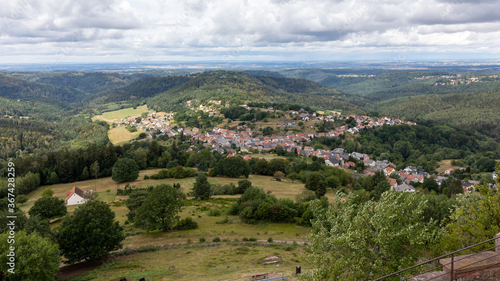 A beautiful mountain landscape panorama in Dabo in France