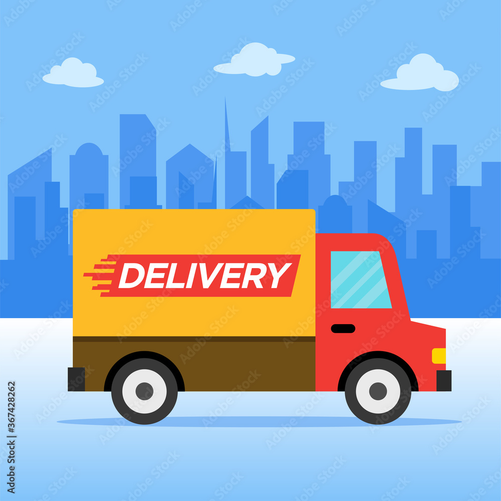 Truck Delivery service vector illustration