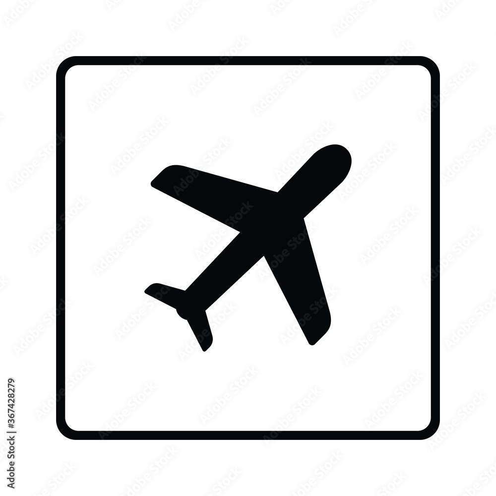 Airport Sign Related Vector Icons. Perfect Symbol and Line.