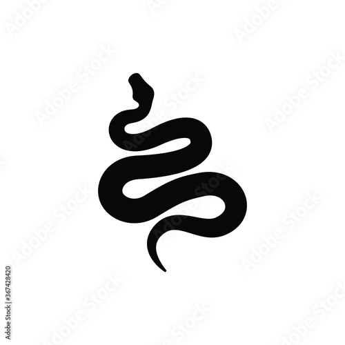 Wallpaper Mural Snake silhouette vector on white background Torontodigital.ca