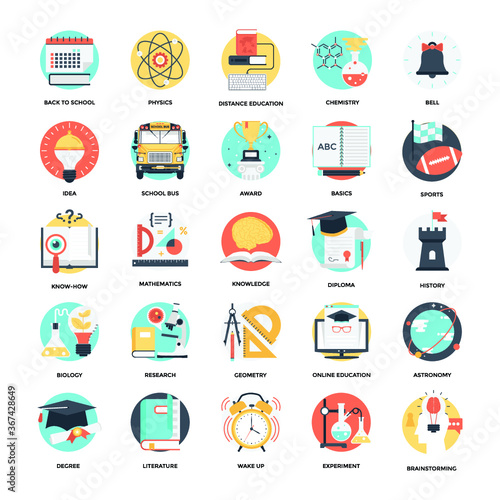Education and Knowledge Vector Icons 2