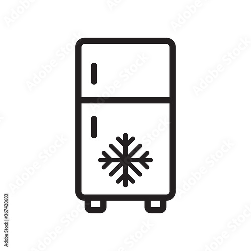 Refrigerator icon vector illustration. Line style design.