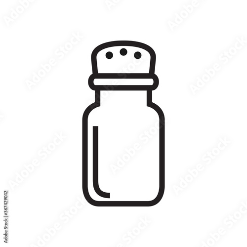 Salt, pepper shaker icon vector illustration. 