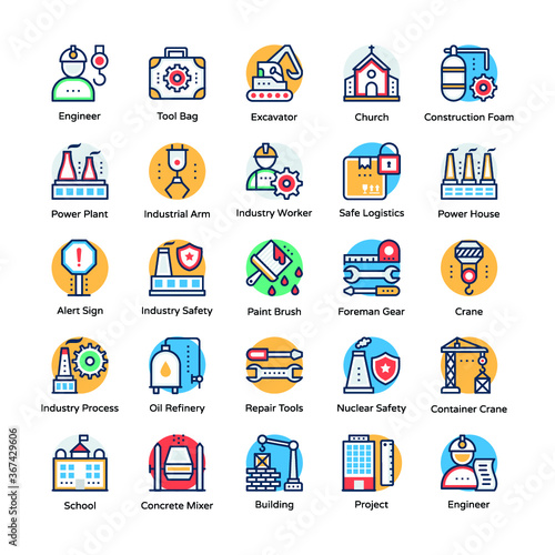 Industrial and Construction Icons Pack 