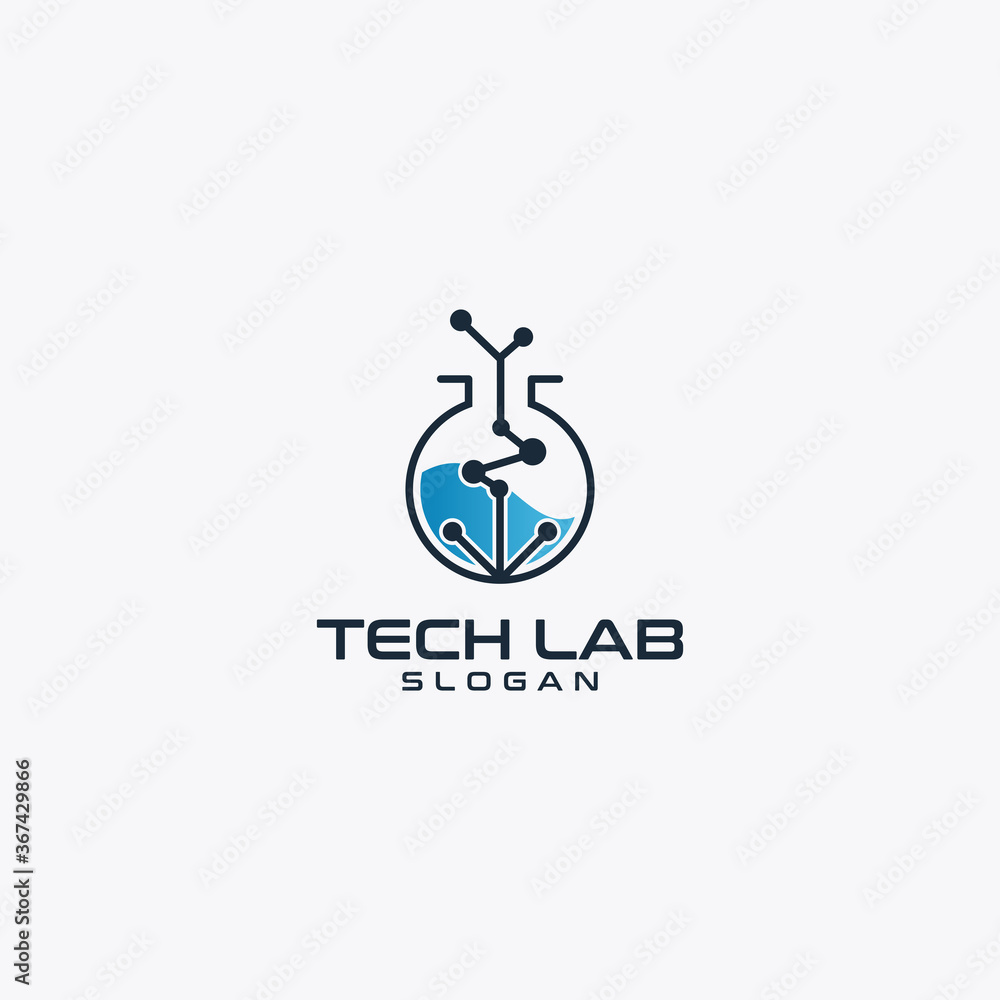 Naklejka premium Tech lab logo vector