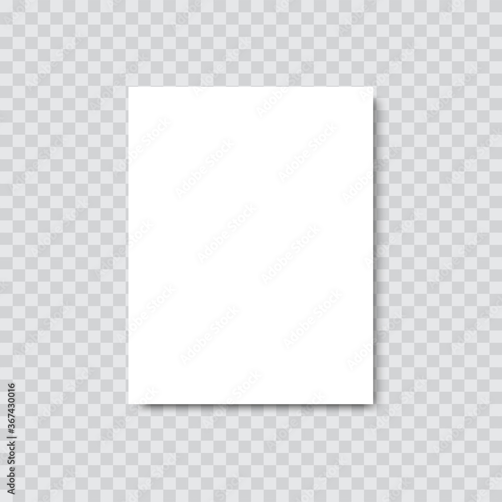 Blank white paper banner sheets with soft shadow. Vector. Blank white paper banner sheets with soft shadow. Vector.