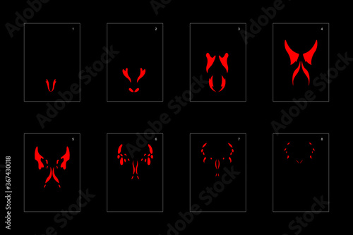 Smoke effect. fire smoke animation sprite sheet. classic fire smoke effect animation for game or cartoon or animation. vector style fire animation effect 1628.