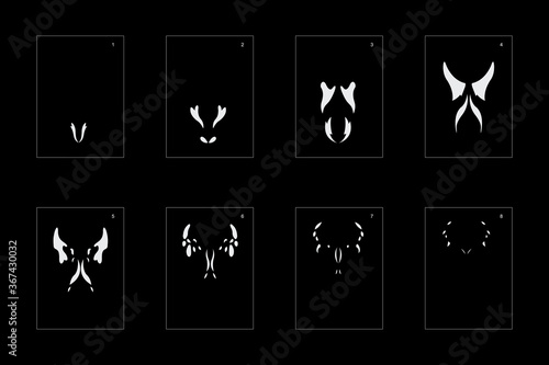 Smoke effect. Smoke animation sprite sheet. Classic smoke effect animation for game or cartoon or animation. Vector style smoke animation effect 1625.