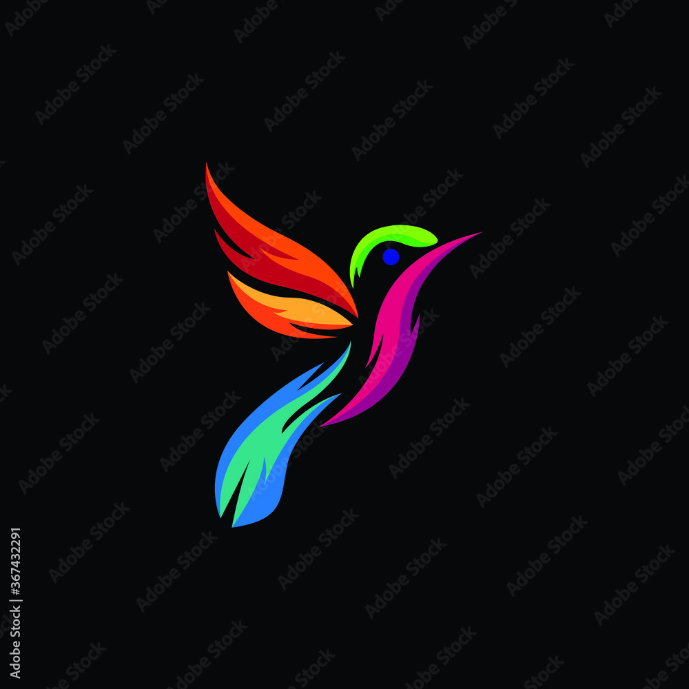 abstract colorful bird logo abstract colorful bird logo