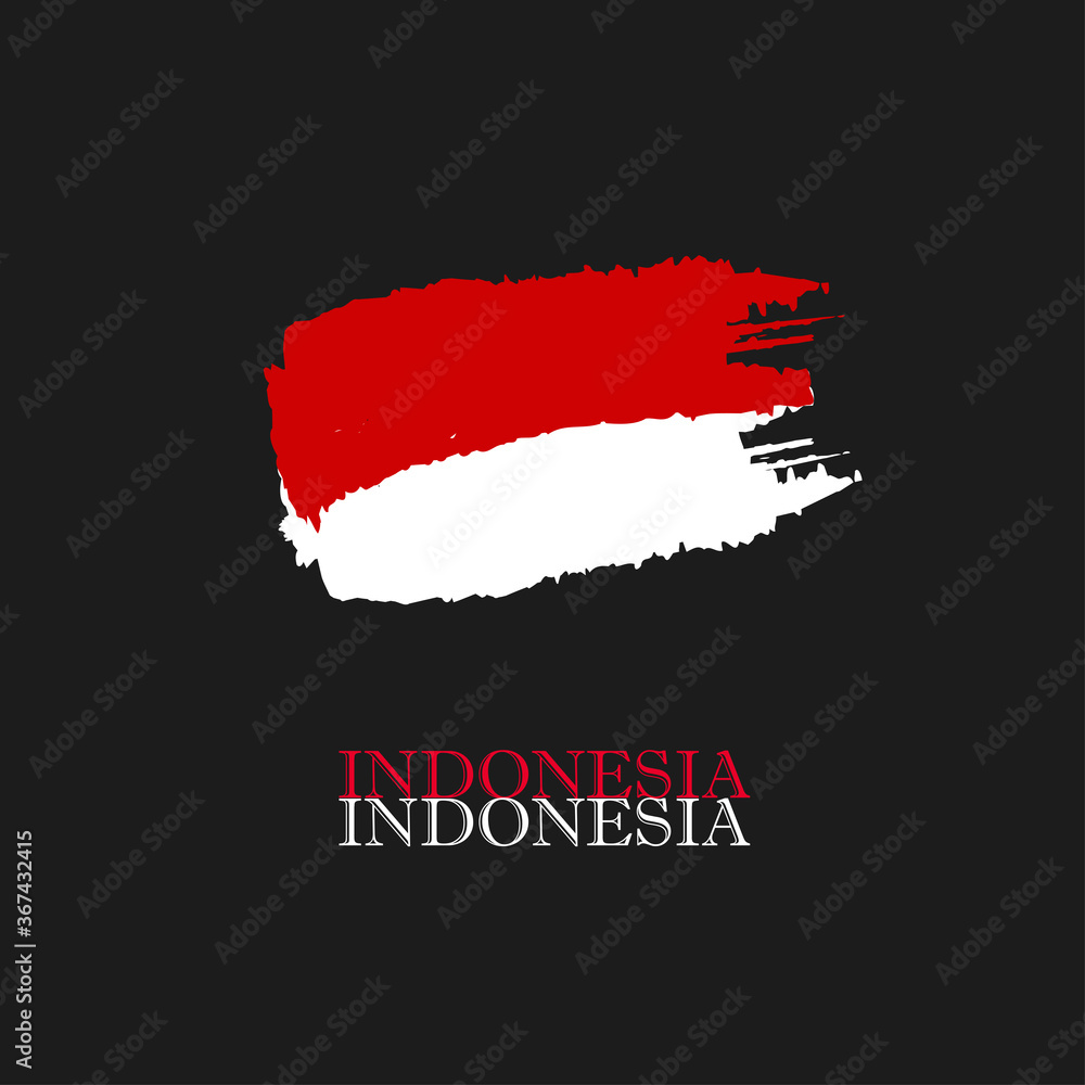 Indonesia Happy Independence Day, anniversary on August 17 each year. This red and white flag design is made of artistic watercolor brush paint vector. Indonesia Happy Independence Day, anniversary on August 17 each year. This red and white flag design is made of artistic watercolor brush paint vector.