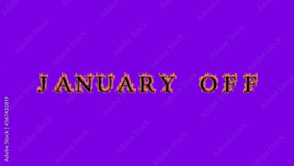 january off fire text effect violet background. animated text effect with high visual impact. letter and text effect. Alpha Matte. january off fire text effect violet background. animated text effect with high visual impact. letter and text effect. Alpha Matte.