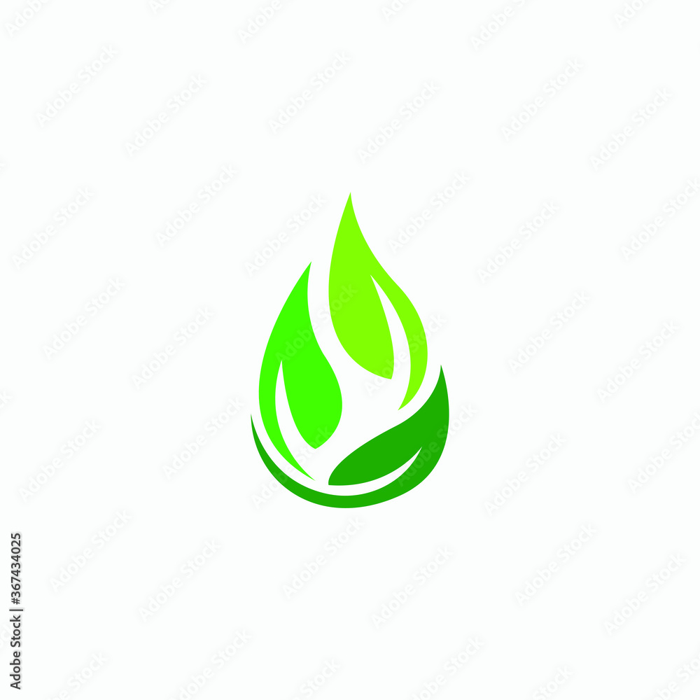 Three green leaf logo Three green leaf logo
