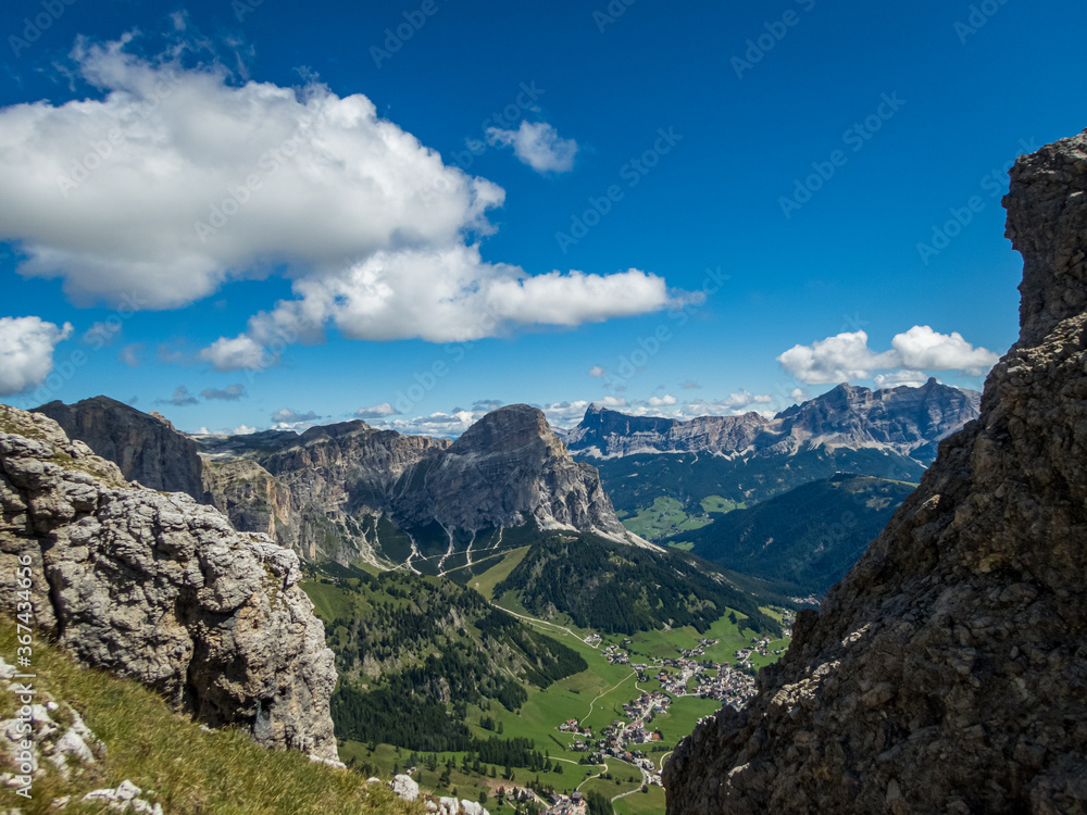 Fototapeta premium Pisciadu via ferrata of the Sella group near Piz Boe