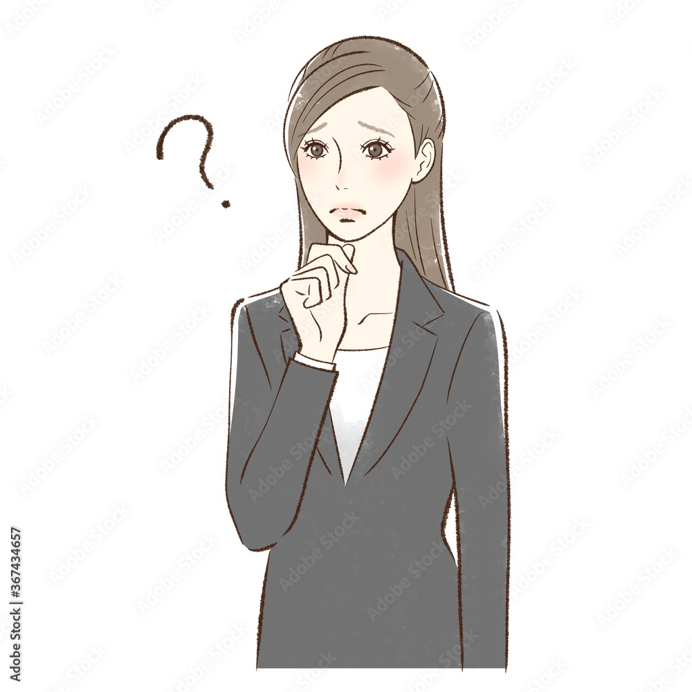 不安・疑問・悩みを感じる女性