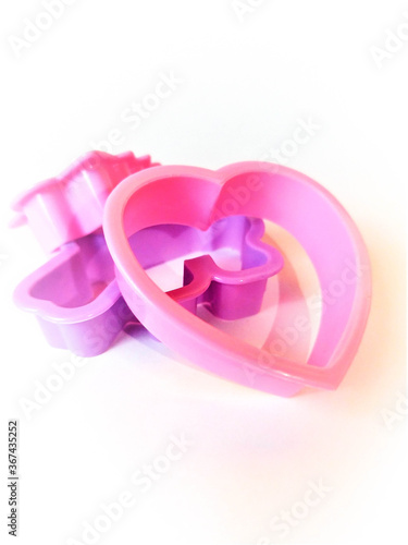 rings on pink background